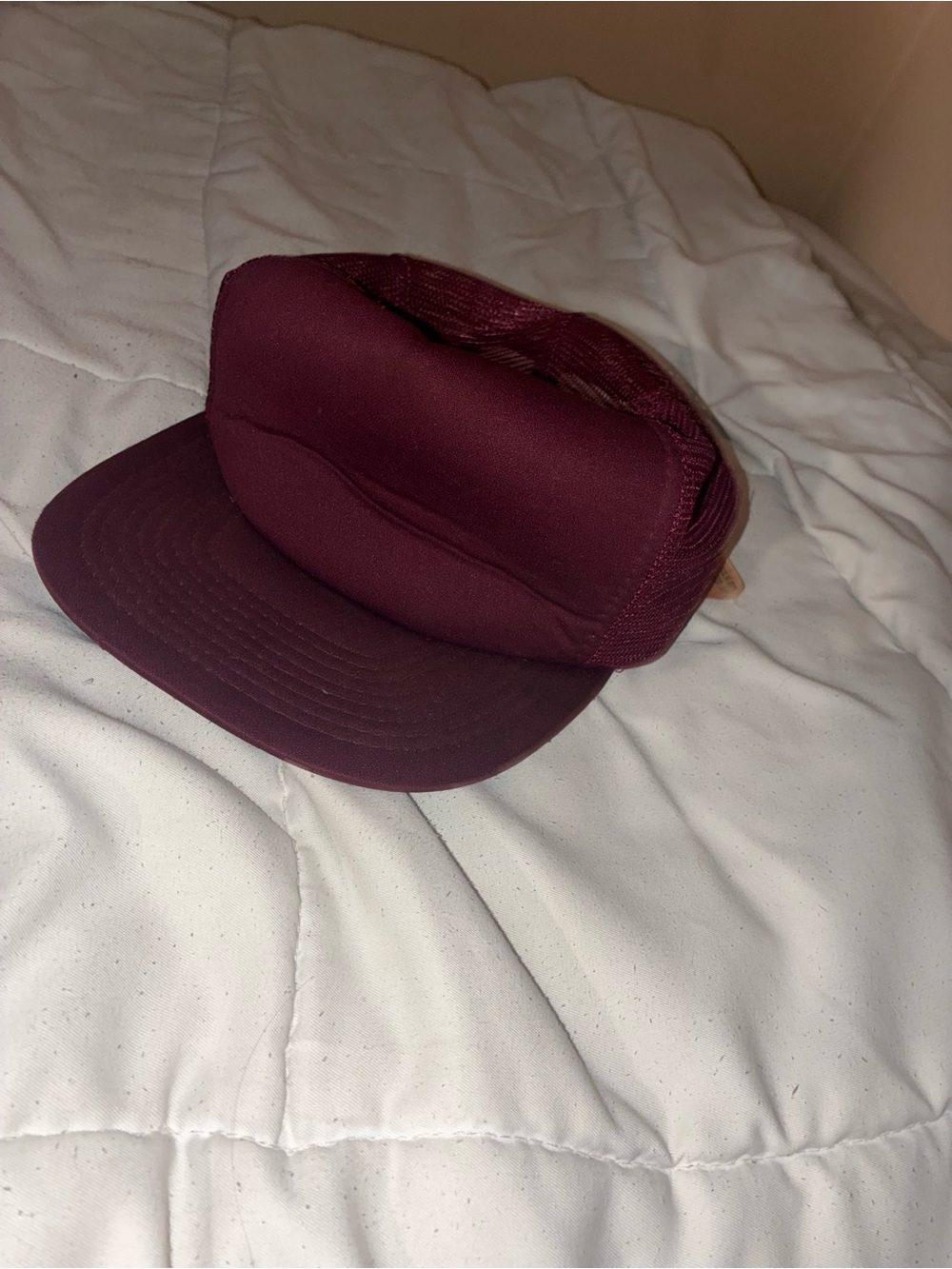 Maroon Men's Mesh Trucker Cap